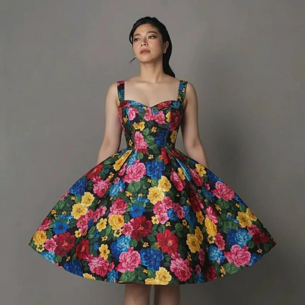 Renzi Keith Yanes in a floral dress